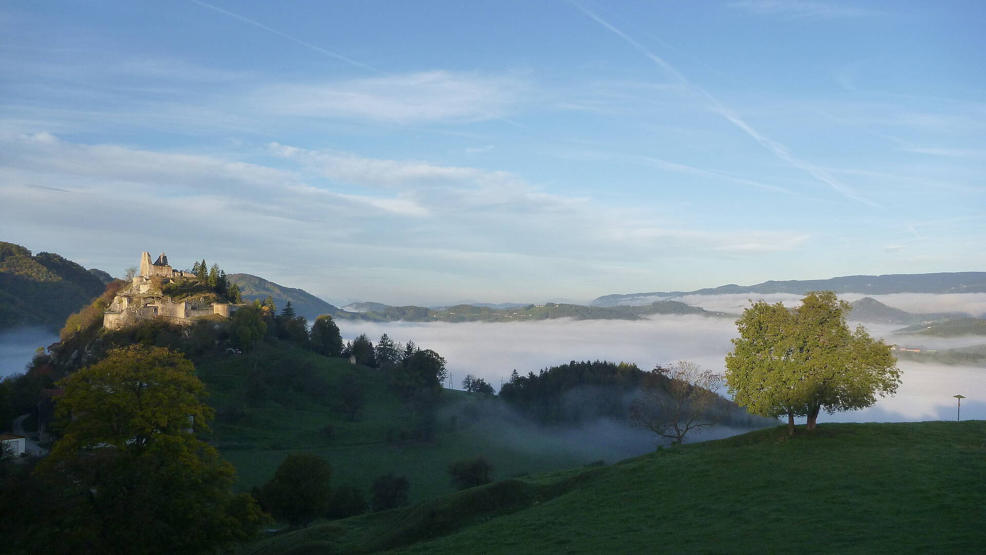 PWSA Etappe 13 Burgruine Rabenstein im Nebel copyright RML GmbH